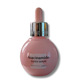 Bottle of Niacinamide super serum for brightening skin