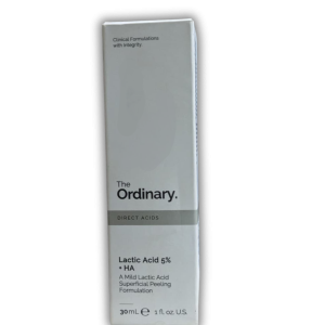 The Ordinary Lactic Acid 5% + HA bottle for gentle exfoliation