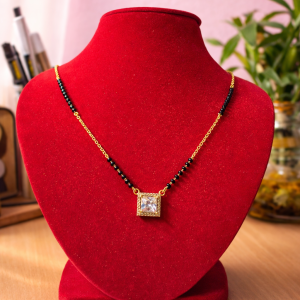 Minimalist Square Crystal Mangalsutra